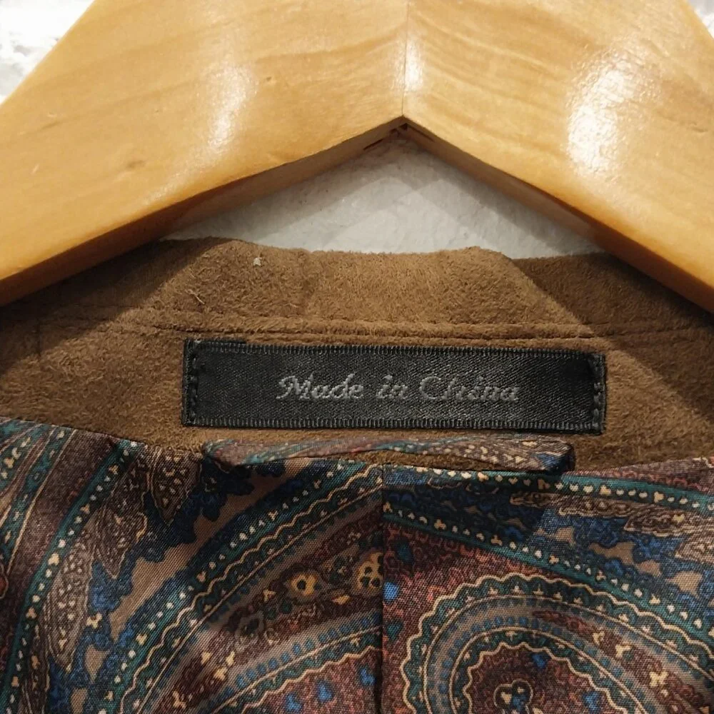 Ralph Lauren Sport Coat 44 L Brown Microsuede Brown Blazer Jacket Preppy Designe